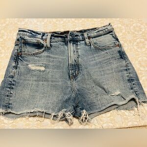 Silver Jeans Light Blue Distressed Jean Shorts